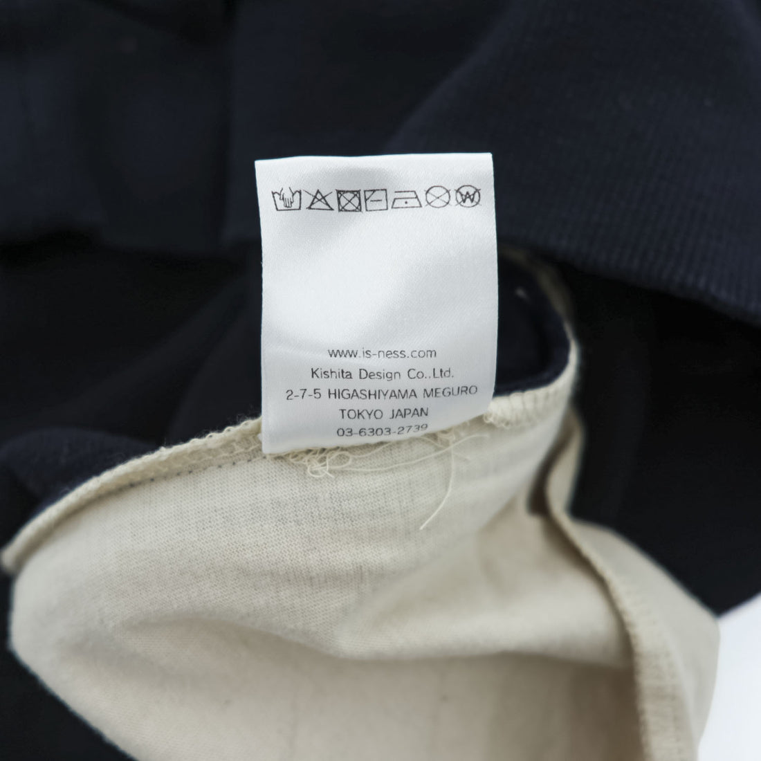 is-ness 日本製 クルーネック スウェット CREW NECK SWEAT-SHIRT トレーナー M ダークネイビー ジップポケット1007SSCS01