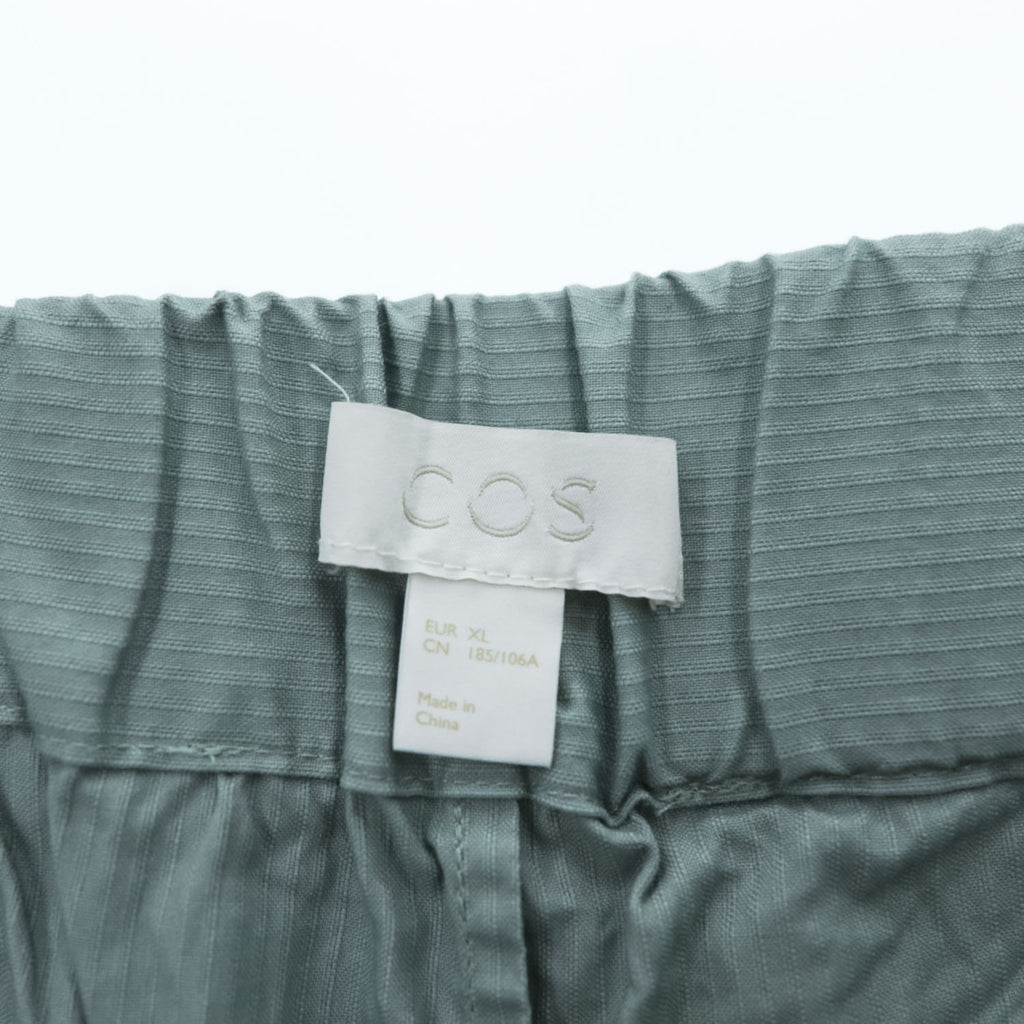 COS ワイド イージーパンツ XL ミント グリーン ライトブルー コットン