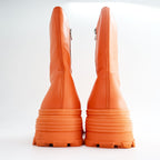 CAMPERLAB トラクトリ TRAKTORI アンクルブーツ レザー サイドジップ ブーツ 28cm オレンジ 厚底 ラグソール シェルトゥ