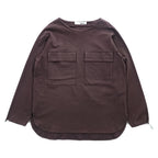 tence 長袖 スモック カットソー ロングスリーブ Tシャツ S ドローコード 胸ポケット TN-PO-01 日本製