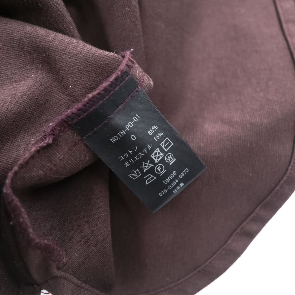 tence 長袖 スモック カットソー ロングスリーブ Tシャツ S ドローコード 胸ポケット TN-PO-01 日本製