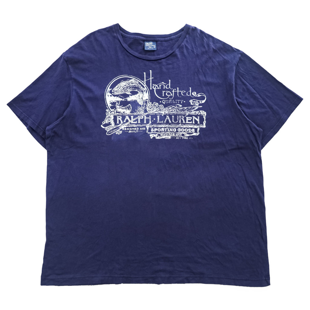 Polo Ralph Lauren 90年代 ヴィンテージ Tシャツ XXL ネイビー ビッグサイズ プリント