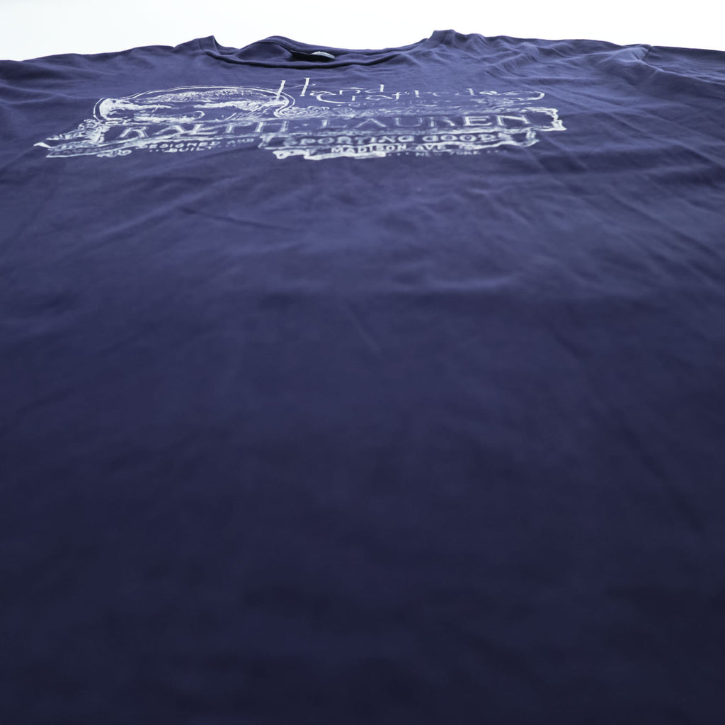 Polo Ralph Lauren 90年代 ヴィンテージ Tシャツ XXL ネイビー ビッグサイズ プリント