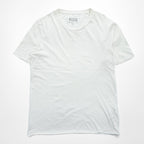 Maison Martin Margiela 10 クルーネック プレーン Tシャツ 44 ホワイト SLIM 15S/S カットオフ S30GC0487 トルコ製