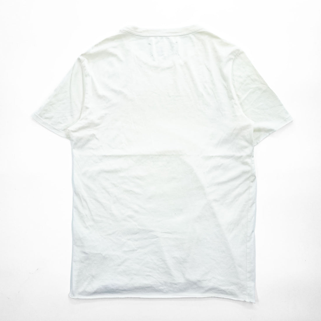 Maison Martin Margiela 10 クルーネック プレーン Tシャツ 44 ホワイト SLIM 15S/S カットオフ S30GC0487 トルコ製