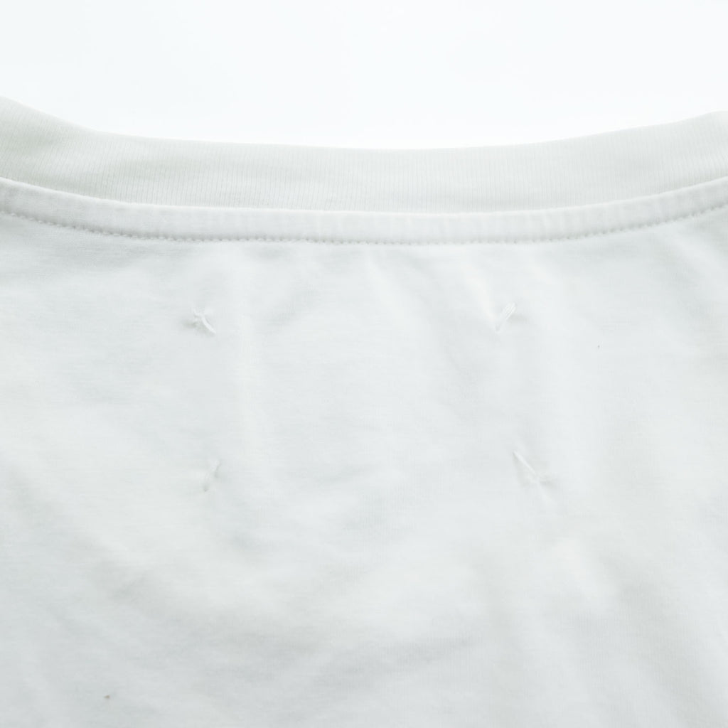 Maison Martin Margiela 10 クルーネック プレーン Tシャツ 44 ホワイト SLIM 15S/S カットオフ S30GC0487 トルコ製