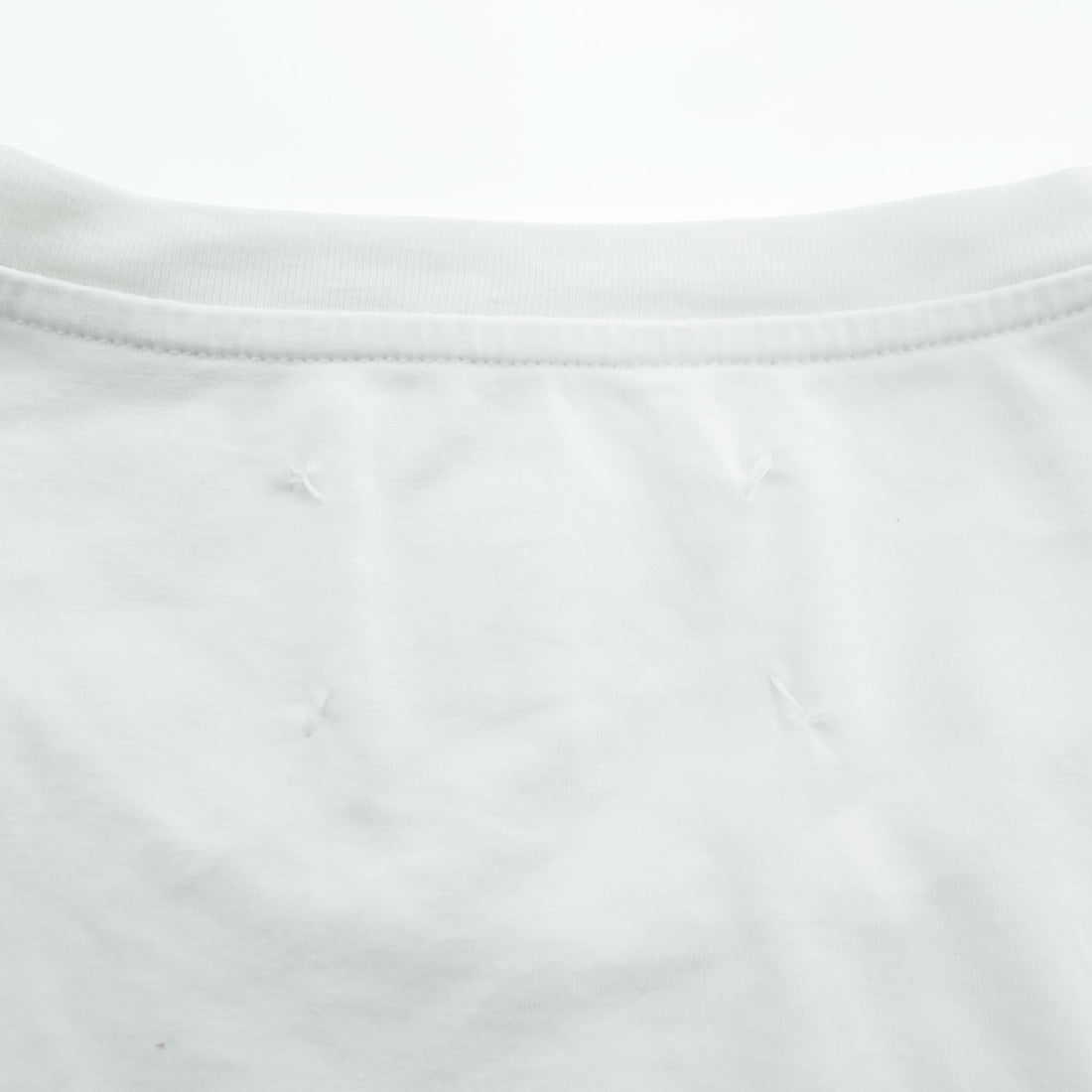 Maison Martin Margiela 10 クルーネック プレーン Tシャツ 44 ホワイト SLIM 15S/S カットオフ S30GC0487 トルコ製