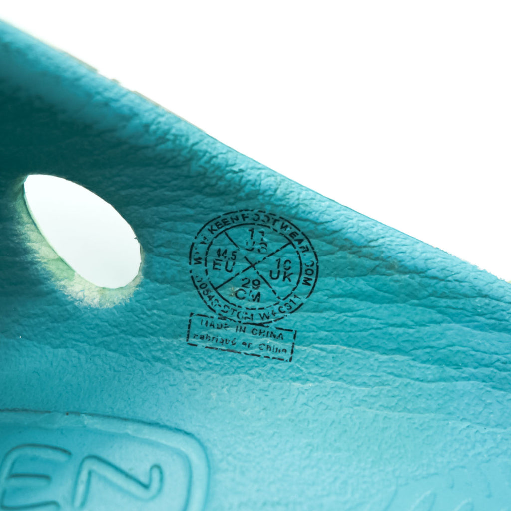KEEN ヨギ YOGUI ARTS クロッグ サンダル 29cm グリーン ブルー × ELNEST CREATIVE ACTIVITY カモフラ 総柄 BOOKTREE CAMO