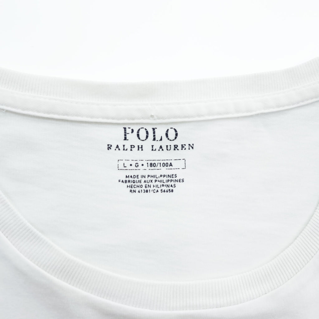 Polo Ralph Lauren ポロベア 50th ANNIVERSARY プリント Tシャツ L ホワイト コットン