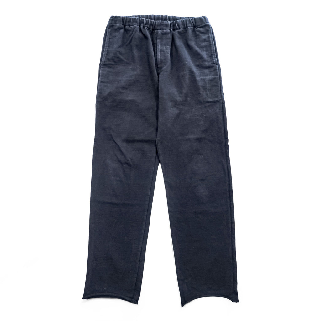 AURALEE 日本製 イージーパンツ カットオフ スウェットパンツ M ブラック STAND UP EASY PANTS A6SP05SU