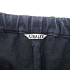 AURALEE 日本製 イージーパンツ カットオフ スウェットパンツ M ブラック STAND UP EASY PANTS A6SP05SU