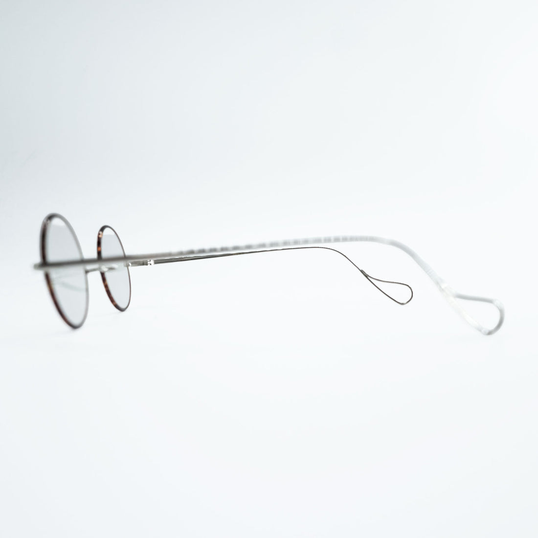 Buddy Optical 丸眼鏡 ラウンド サングラス メガネ a/n シルバー ブラウン ピュアチタン メタルフレーム