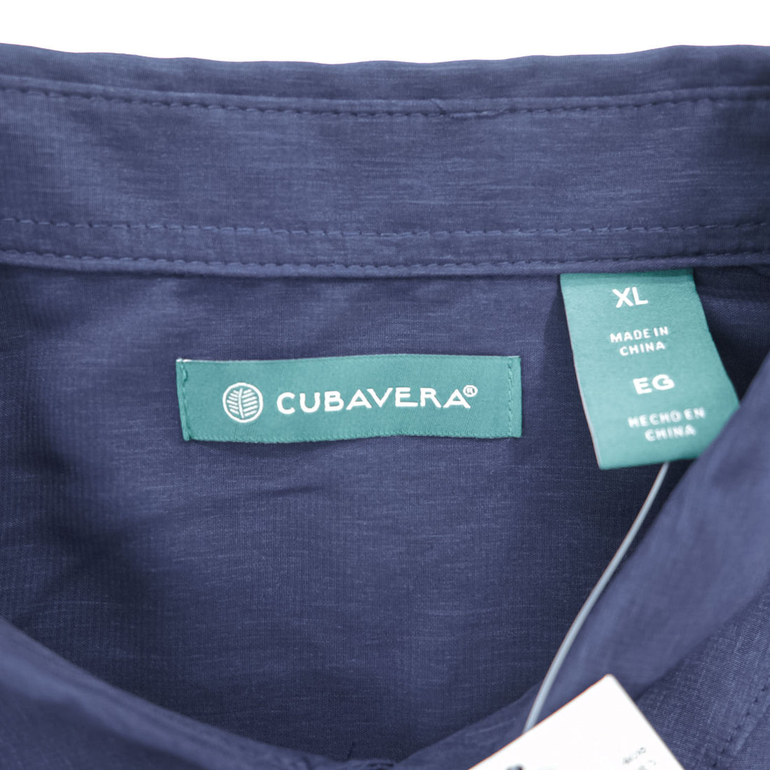 CUBAVERA キューバシャツ 半袖シャツ XL ネイビー ボックスシルエット グアヤベラ 未使用品