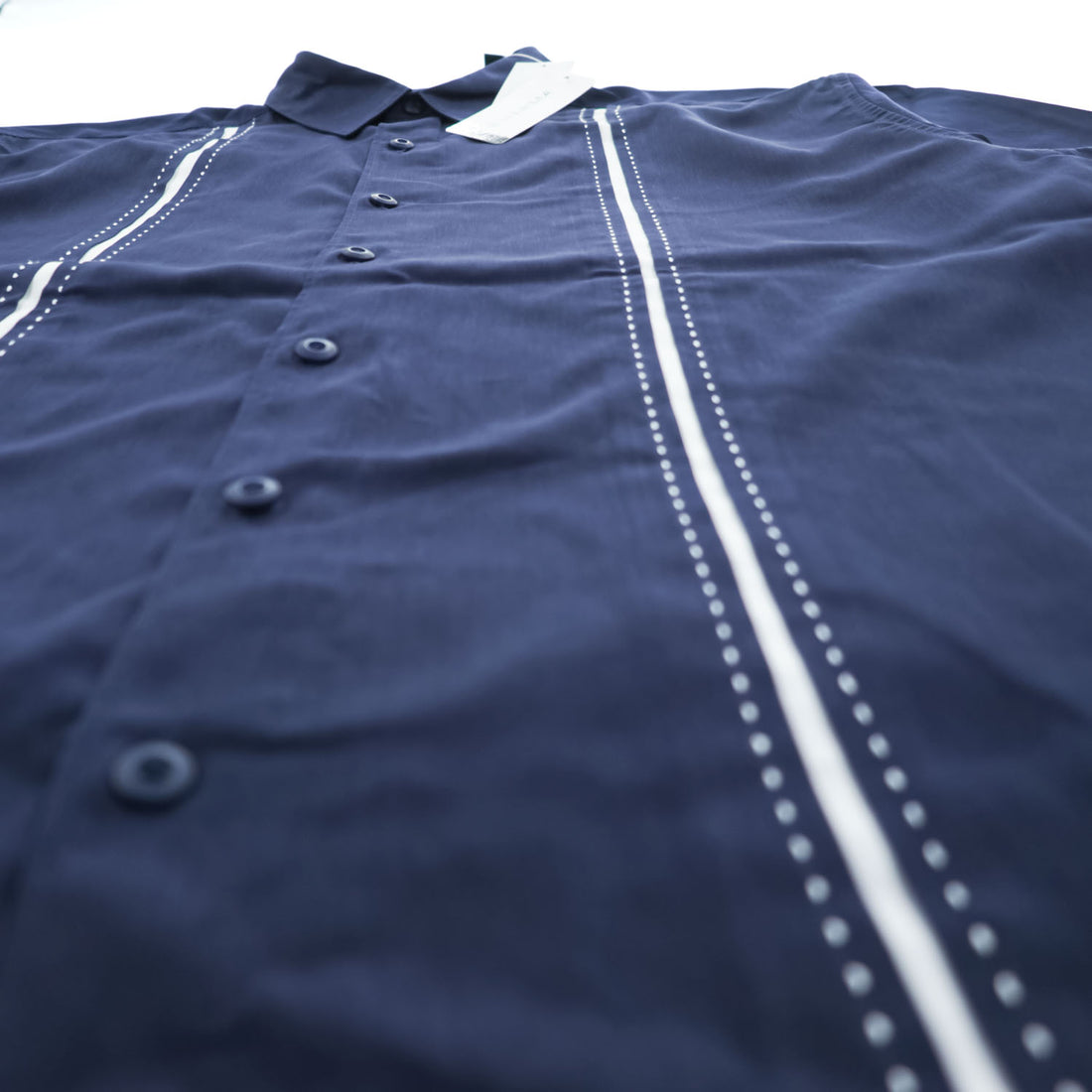 CUBAVERA キューバシャツ 半袖シャツ XL ネイビー ボックスシルエット グアヤベラ 未使用品