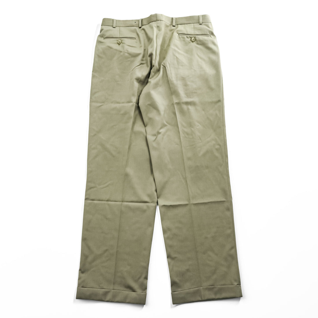 Ralph Lauren 90年代 カナダ製 ヴィンテージ 2タック ワイド スラックス パンツ L ベージュ プリーツ ダブルカフス SUPER 100's