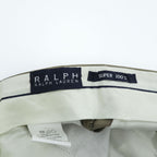 Ralph Lauren 90年代 カナダ製 ヴィンテージ 2タック ワイド スラックス パンツ L ベージュ プリーツ ダブルカフス SUPER 100's