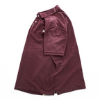 BURBERRY BRIT ポロシャツ XL ボルドー ワンポイントロゴ ノバチェック 鹿の子 トルコ製