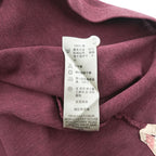 BURBERRY BRIT ポロシャツ XL ボルドー ワンポイントロゴ ノバチェック 鹿の子 トルコ製
