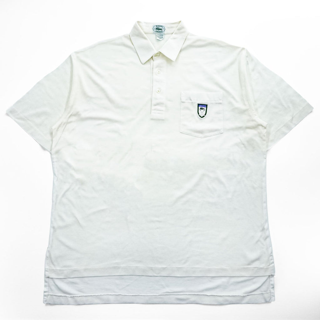 IZOD LACOSTE 90年代 ヴィンテージ ポロシャツ L ホワイト ワンポイントロゴ