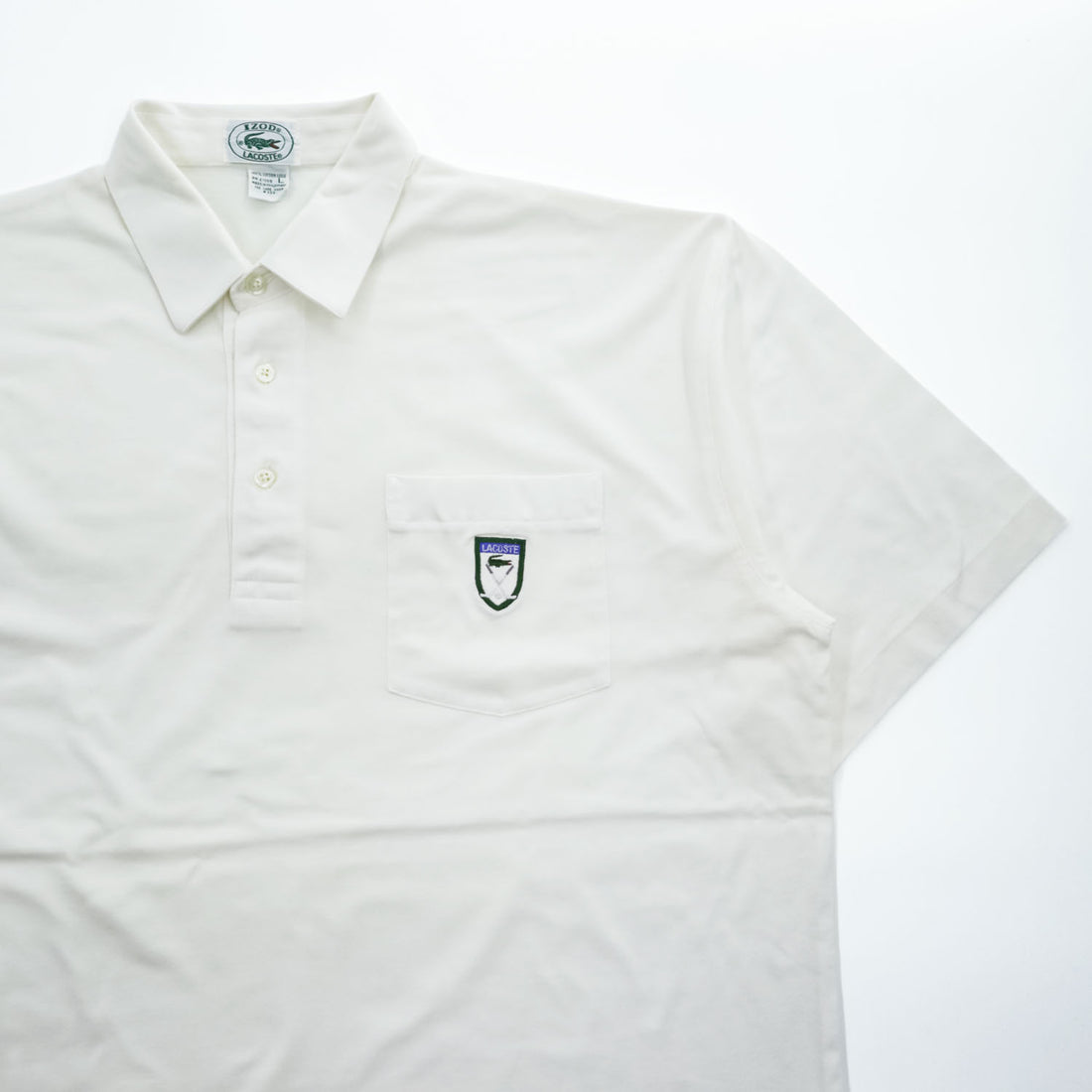IZOD LACOSTE 90年代 ヴィンテージ ポロシャツ L ホワイト ワンポイントロゴ