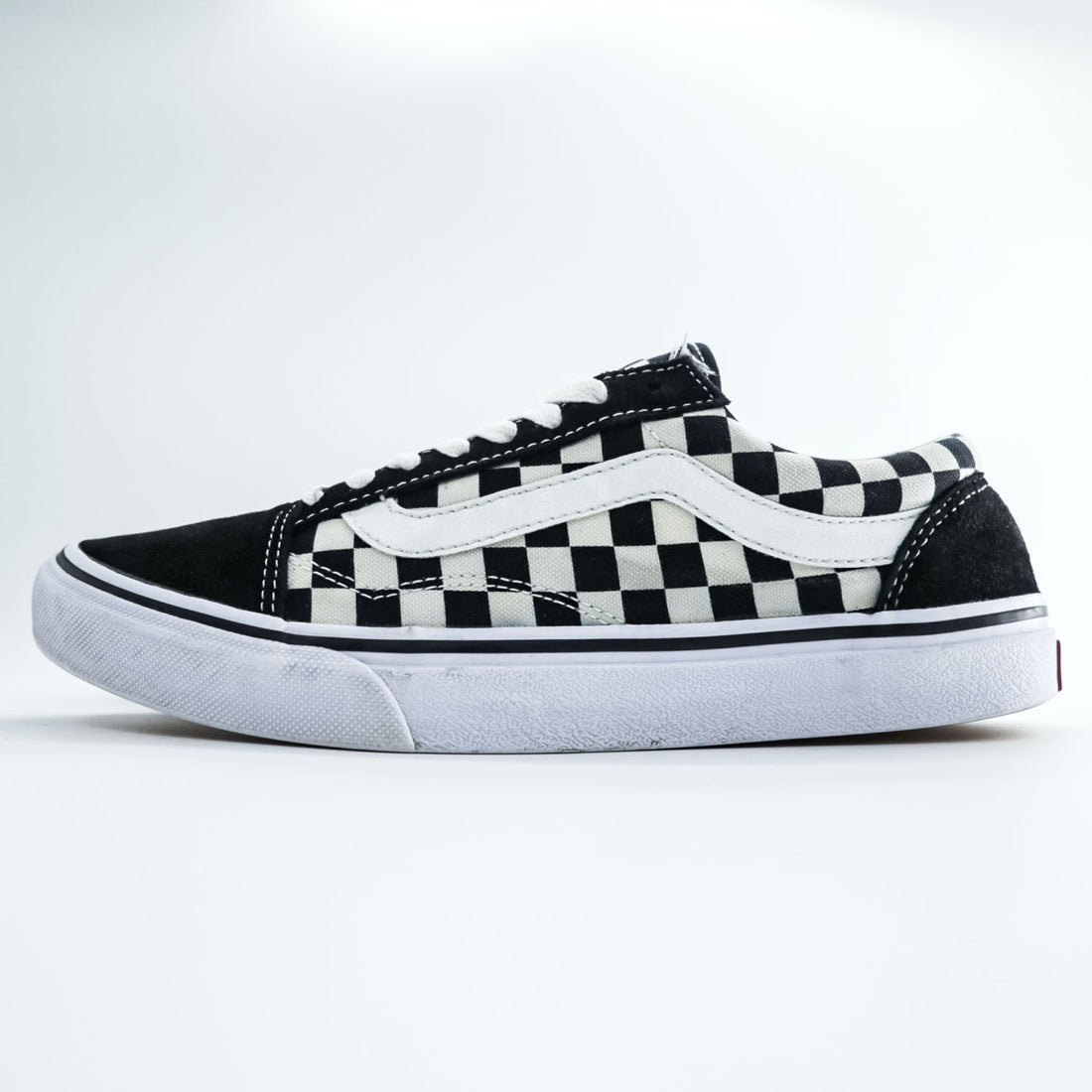 VANS オールドスクール OLD SKOOL DX ローカット スニーカー 27cm ホワイト ブラック キャンバス V36CL+ チェッカーフラッグ ULTRACUSH