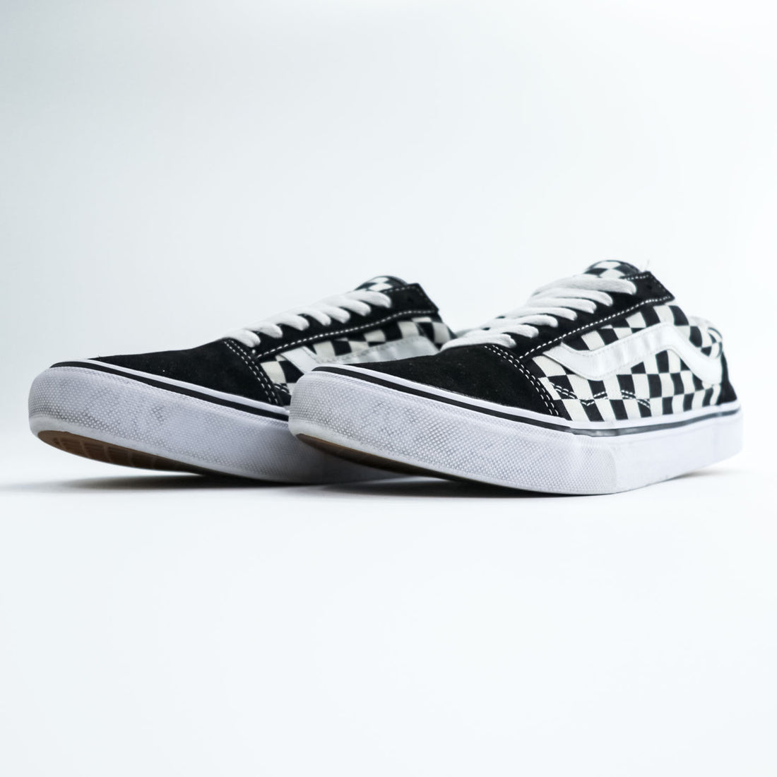 VANS オールドスクール OLD SKOOL DX ローカット スニーカー 27cm ホワイト ブラック キャンバス V36CL+ チェッカーフラッグ ULTRACUSH