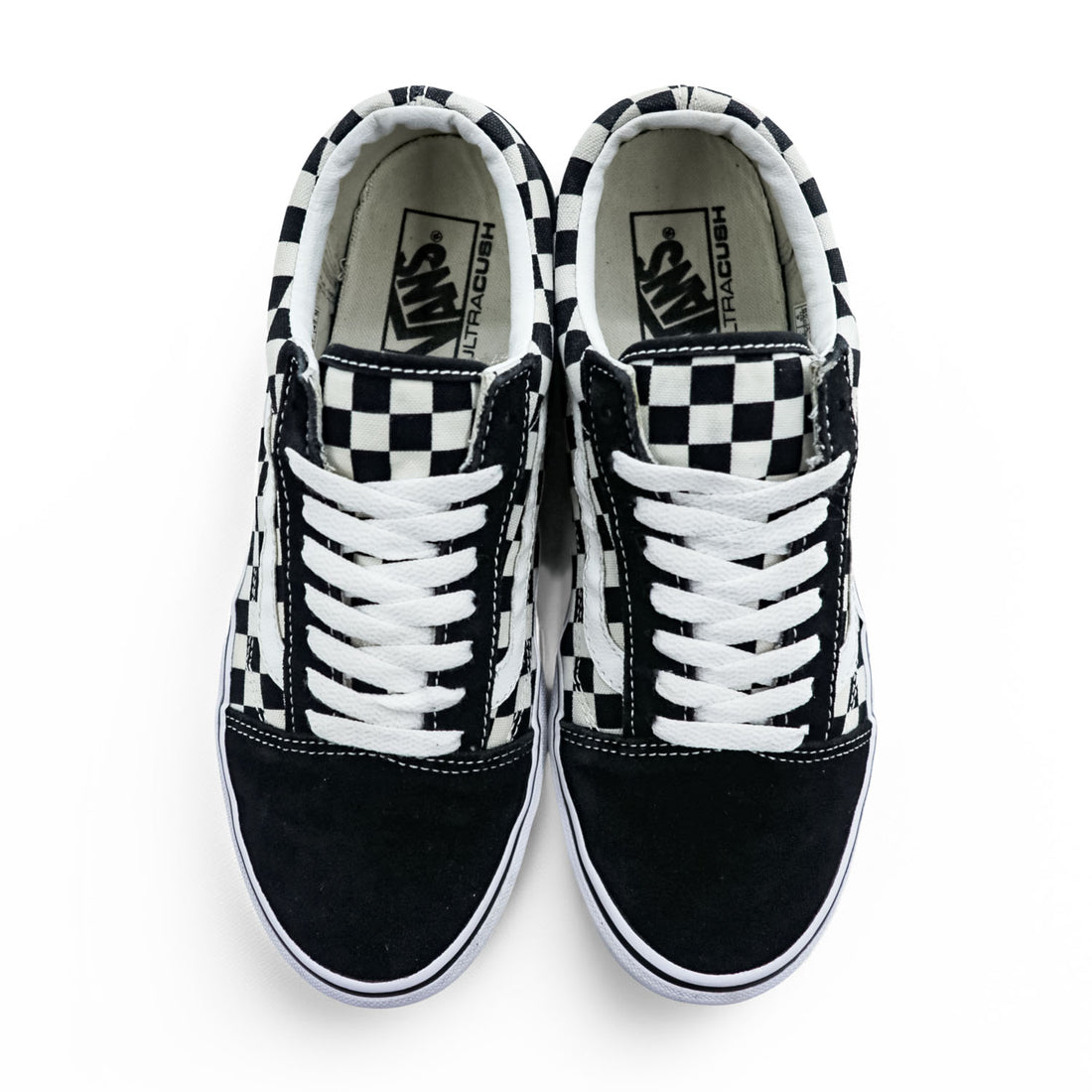VANS オールドスクール OLD SKOOL DX ローカット スニーカー 27cm ホワイト ブラック キャンバス V36CL+ チェッカーフラッグ ULTRACUSH