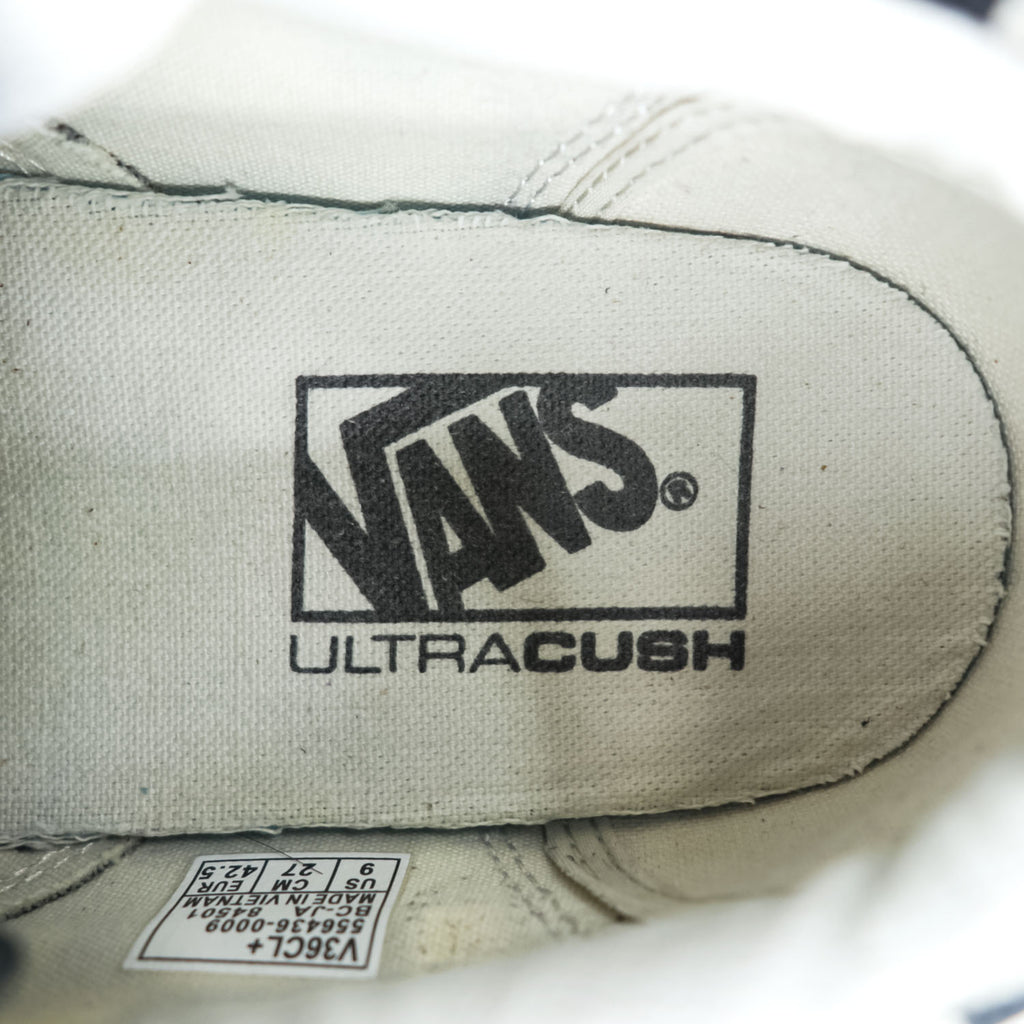 VANS オールドスクール OLD SKOOL DX ローカット スニーカー 27cm ホワイト ブラック キャンバス V36CL+ チェッカーフラッグ ULTRACUSH