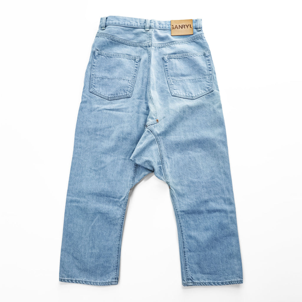 GANRYU ( COMME des GARCONS ) 日本製 サルエル デニムパンツ S ライトブルー AD2015 EQ-P007