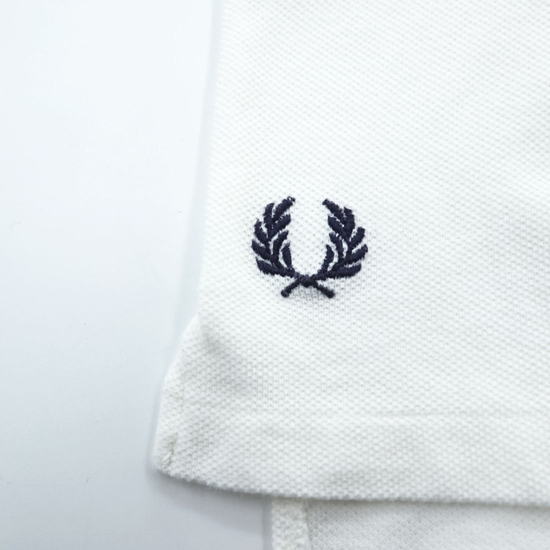 FRED PERRY 90年代 ヴィンテージ ポロシャツ L ホワイト ワンポイントロゴ イングランド製 英国製 鹿の子 M50/0022