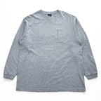 POST OVERALLS 日本製 長袖 ロングスリーブ Tシャツ ロンT XL グレー 胸ポケット