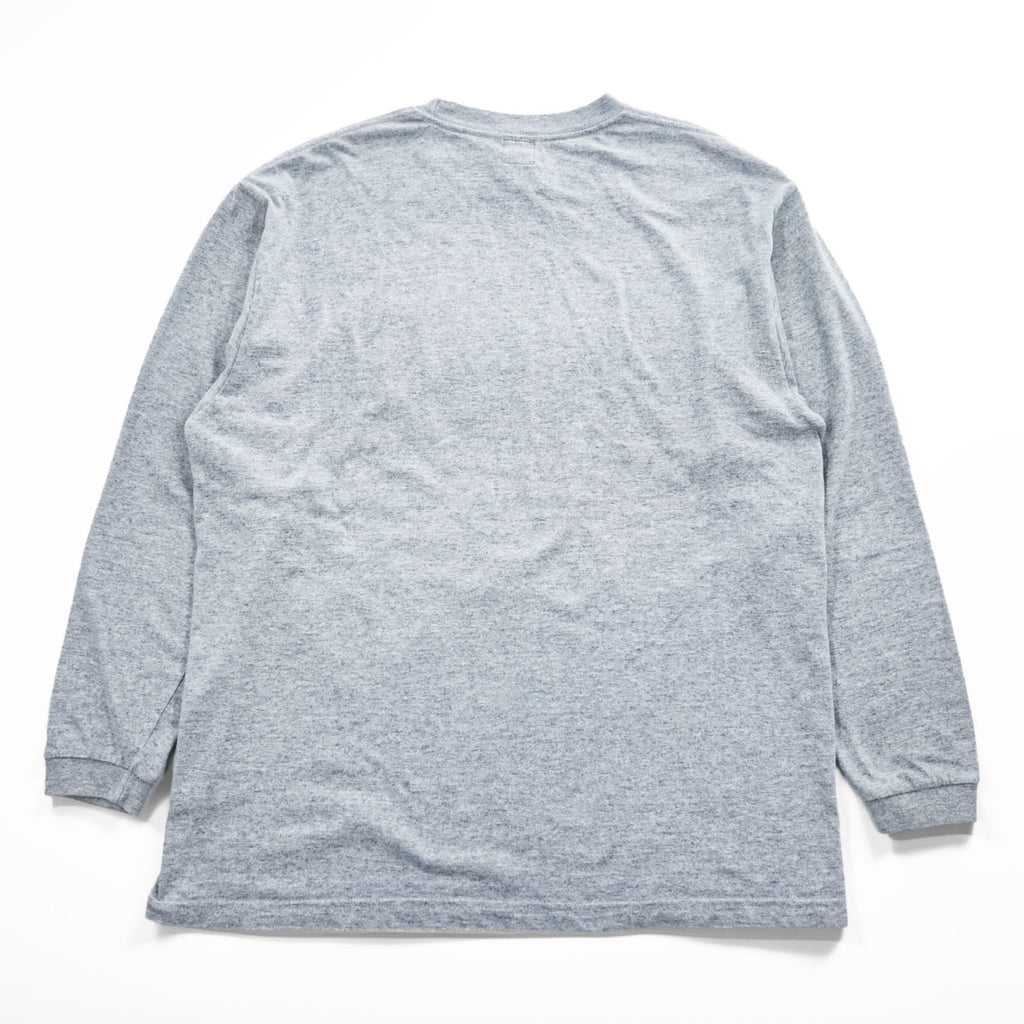 POST OVERALLS 日本製 長袖 ロングスリーブ Tシャツ ロンT XL グレー 胸ポケット