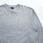 POST OVERALLS 日本製 長袖 ロングスリーブ Tシャツ ロンT XL グレー 胸ポケット
