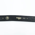 Boston Leather 米国製 ブライドルレザーベルト ブラック バックル ゴールド USA製 6582 ST