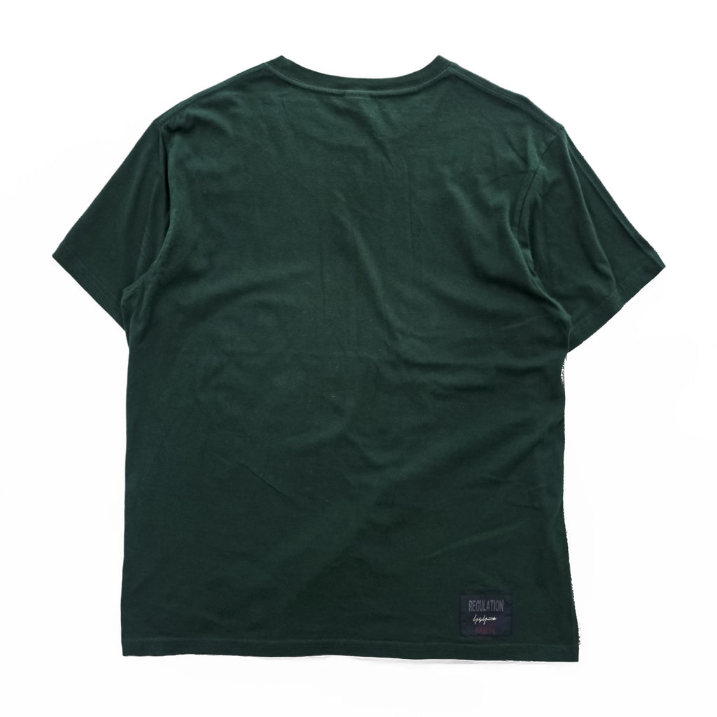 REGULATION Yohji Yamamoto MEN クルーネック Tシャツ L グリーン HQ-T50-044