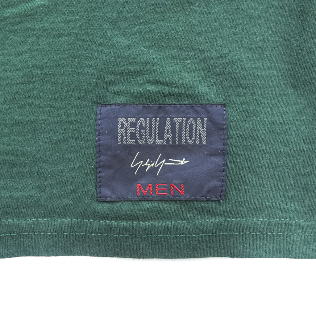 REGULATION Yohji Yamamoto MEN クルーネック Tシャツ L グリーン HQ-T50-044