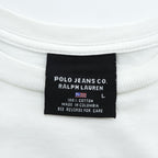 POLO JEANS CO. Ralph Lauren 90年代 ヴィンテージ Tシャツ L ホワイト 刺繍 プリント