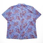 reyn spooner 90年代 ヴィンテージ アロハシャツ プルオーバー 半袖シャツ XXL ブルー レッド ビッグサイズ 総柄 Hawaiian Traditionals Commemorative Classics ハーフボタン