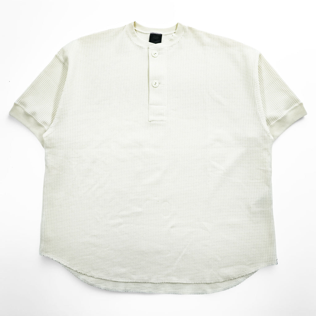 DAIWA PIER39 テック サーマル ヘンリーネック Tシャツ M ホワイト TECH THERMAL HENLEY S/S ワッフル BE-39024