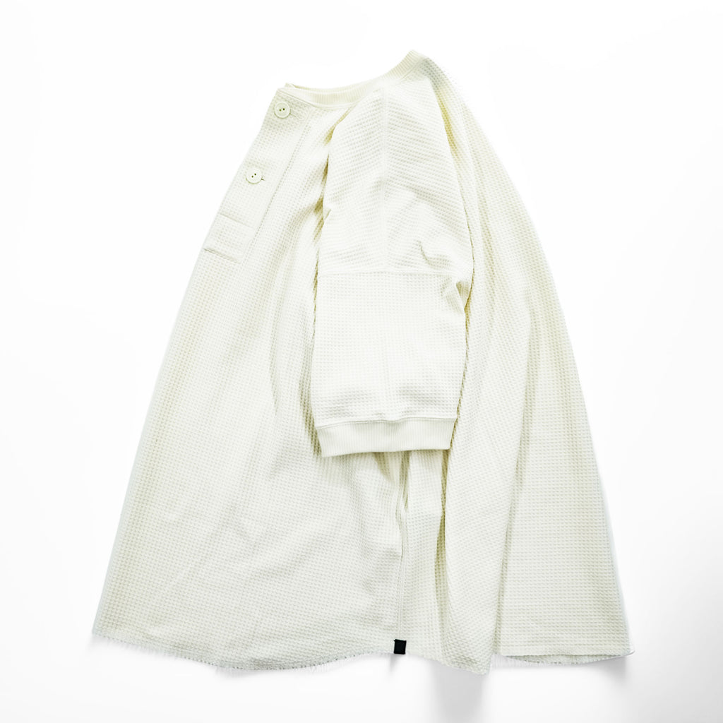 DAIWA PIER39 テック サーマル ヘンリーネック Tシャツ M ホワイト TECH THERMAL HENLEY S/S ワッフル BE-39024