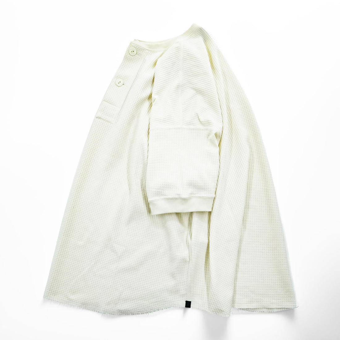 DAIWA PIER39 テック サーマル ヘンリーネック Tシャツ M ホワイト TECH THERMAL HENLEY S/S ワッフル BE-39024