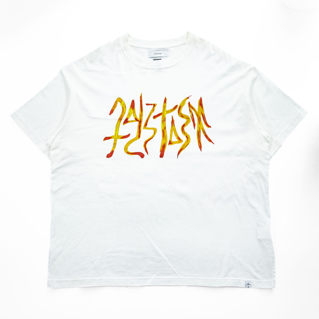 FACETASM 日本製 オーバーサイズ Tシャツ GRAPHIC BIG TEE XL ホワイト サイドスリット ワイド SR0-TEE-U05