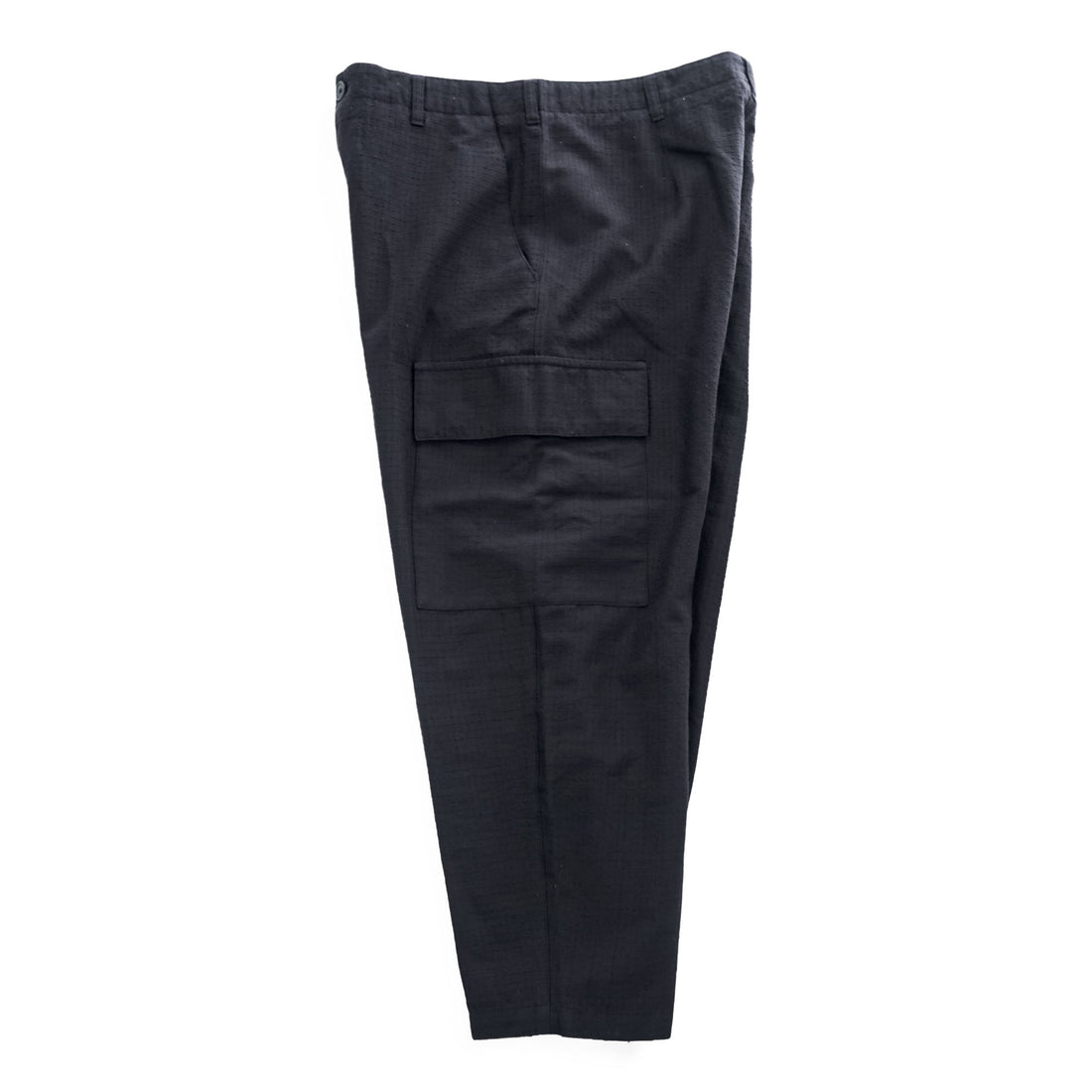 H BEAUTY & YOUTH リップストップ カーゴパンツ FATIGUE PANTS ブラック L ワイド 1214-104-7739