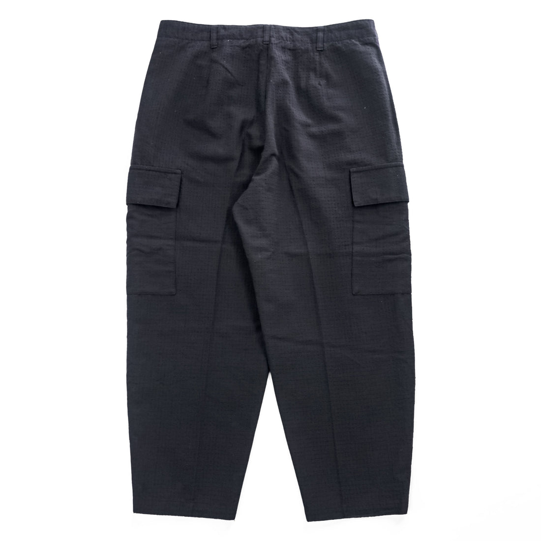 H BEAUTY & YOUTH リップストップ カーゴパンツ FATIGUE PANTS ブラック L ワイド 1214-104-7739