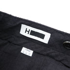 H BEAUTY & YOUTH リップストップ カーゴパンツ FATIGUE PANTS ブラック L ワイド 1214-104-7739