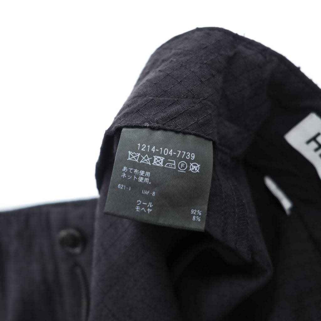 H BEAUTY & YOUTH リップストップ カーゴパンツ FATIGUE PANTS ブラック L ワイド 1214-104-7739