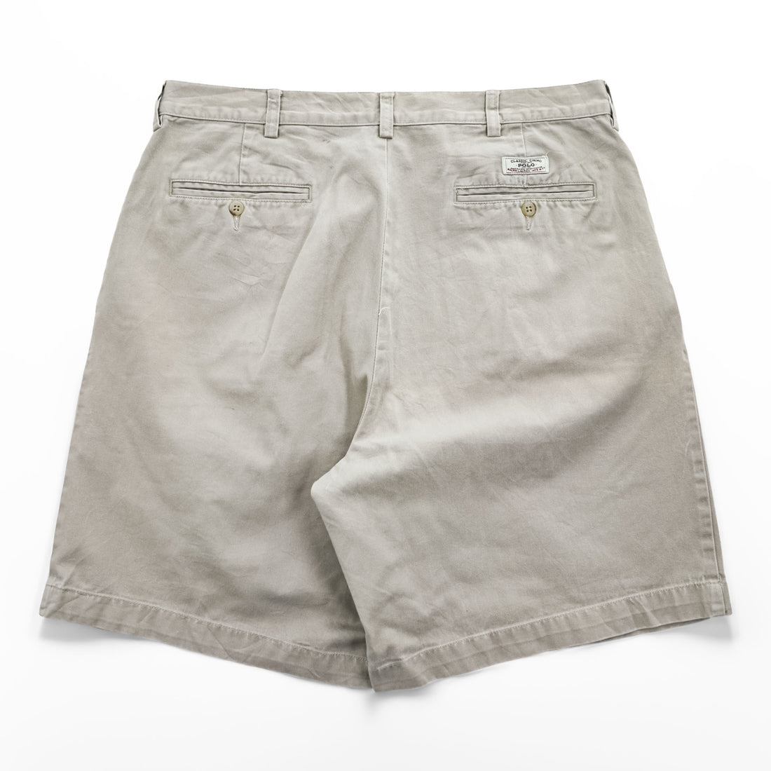 Polo Ralph Lauren 90年代 ヴィンテージ ポロチノ プリーツショーツ TYLER SHORT ショートパンツ ハーフパンツ L ベージュ 2タック
