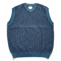 YOKE 日本製 ヘリンボーン メッシュ Vネック ベスト HERRINGBONE MESH V-NECK VEST コットンニット YK23SS0499S