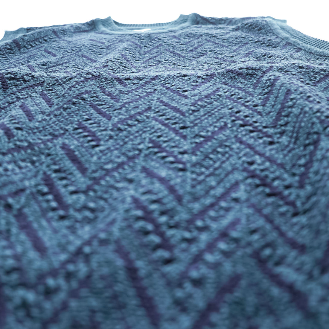 YOKE 日本製 ヘリンボーン メッシュ Vネック ベスト HERRINGBONE MESH V-NECK VEST コットンニット YK23SS0499S