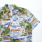 reyn spooner 90年代 ハワイ製 ヴィンテージ アロハシャツ 半袖 オープンカラーシャツ L 総柄 Exclusive Apparel ビキニタグ 開襟